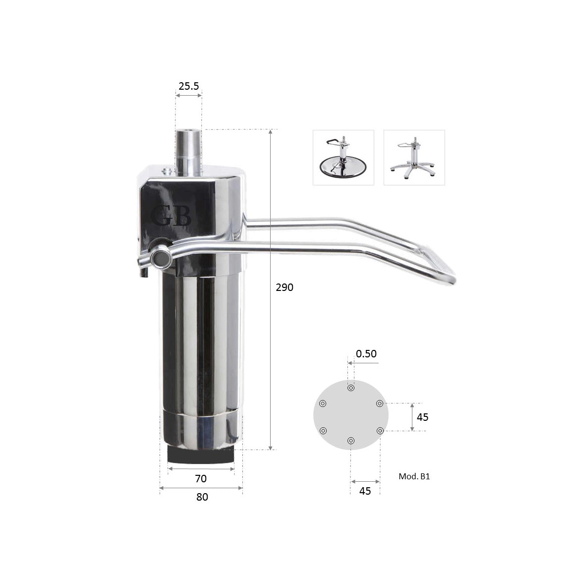 Bomba hidráulica para silla peluqueria GB04