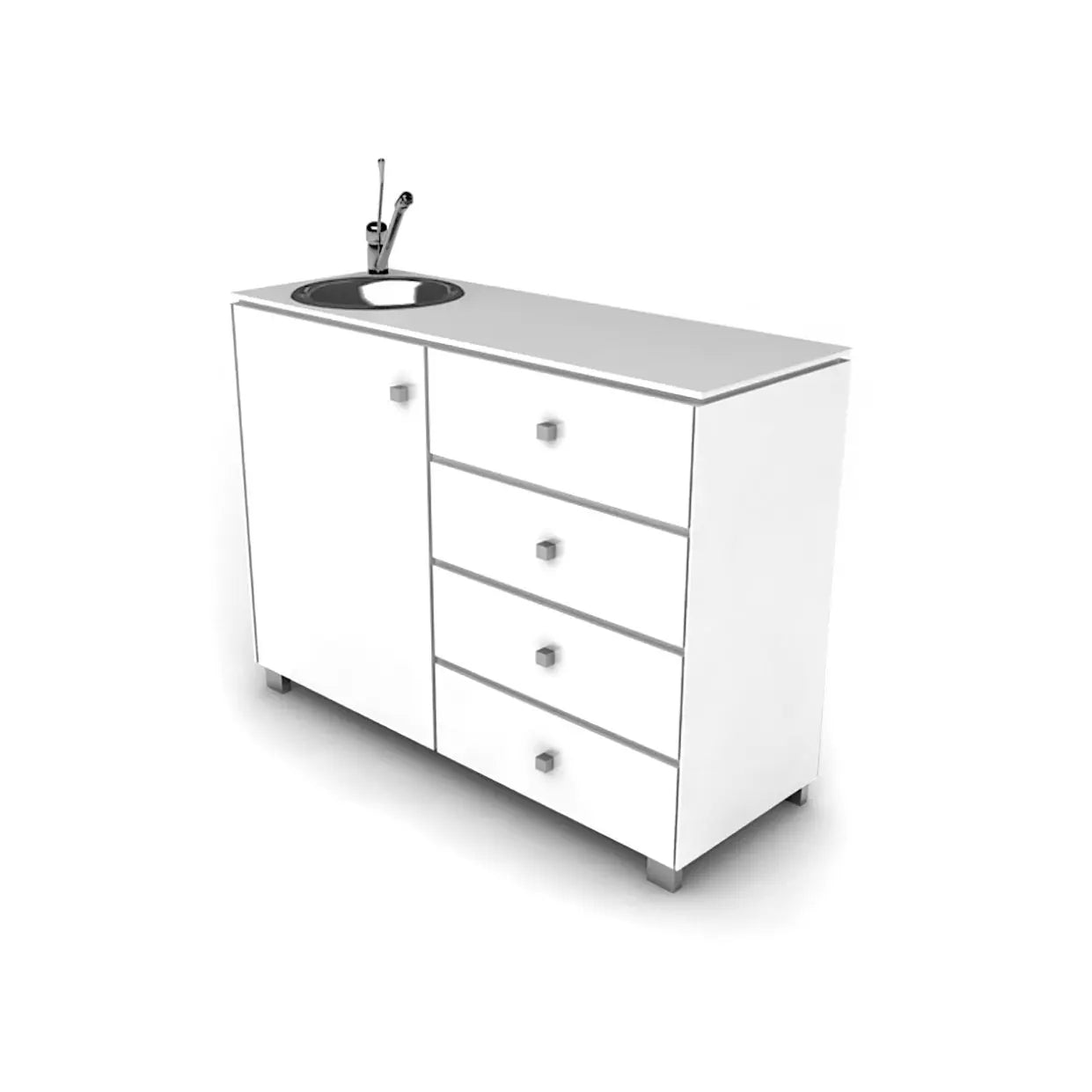 Laboratorio con encimera de KRION - blanco