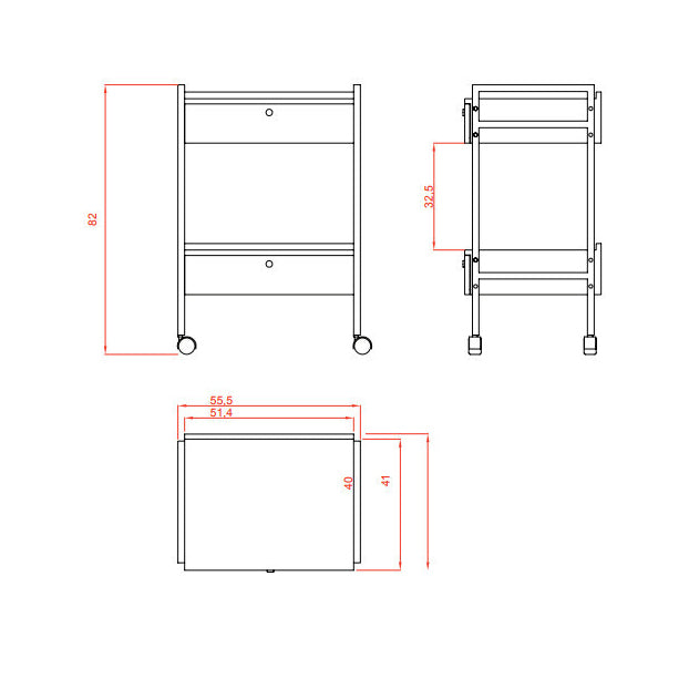 Carrito con doble cajón EASY PLUS – 1019