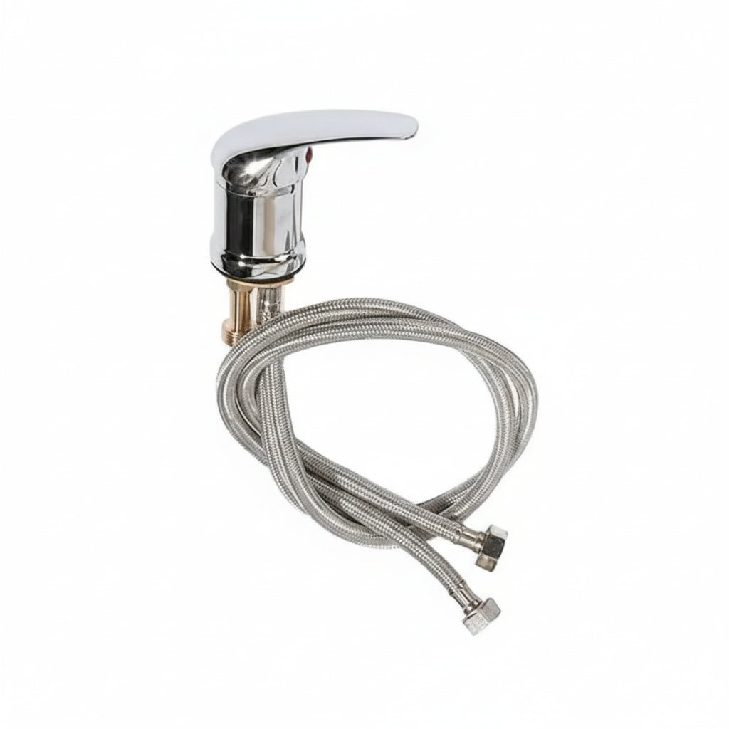 Monomando lavacabezas cromado