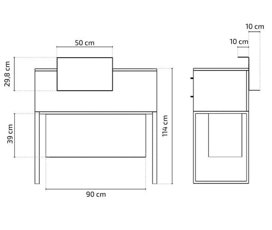 Las medidas de nuestro mostrador