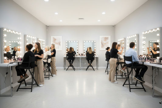 Silla de maquillaje con cabezal de Grupo Belleza