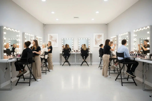 Silla de maquillaje con cabezal de Grupo Belleza