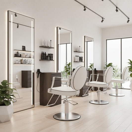 Elegante Silla de peluquería, ambiente relajado