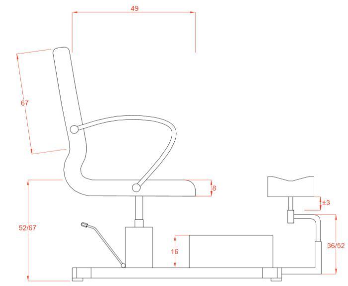 Sillon Pedicura con bañera Padua