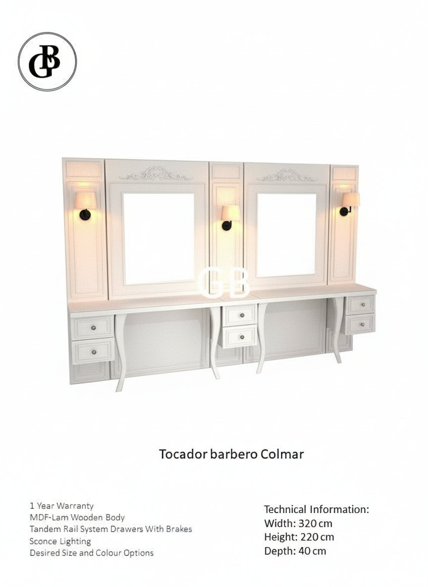 Tocador de peluqueria Colmar 2 Servicios