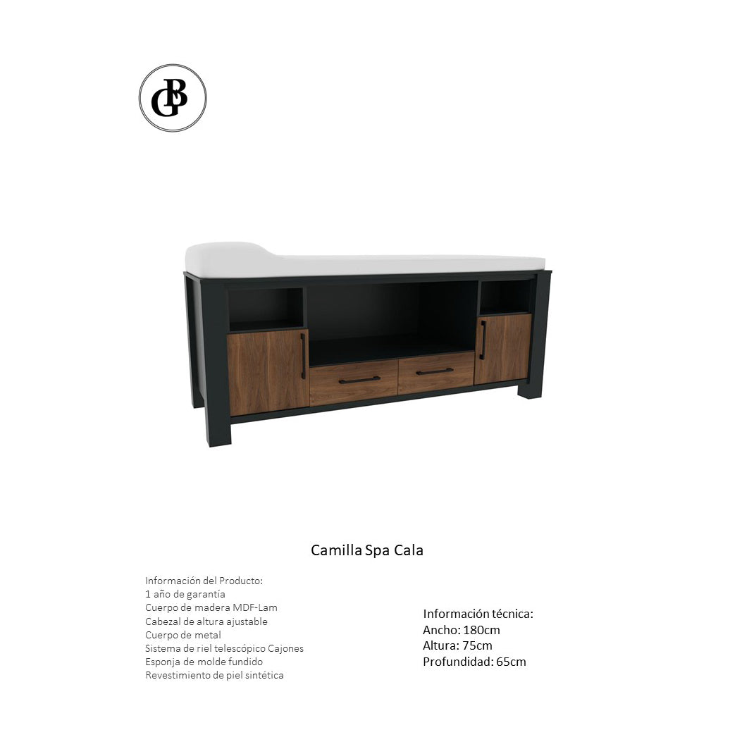 Camilla madera Spa Cala