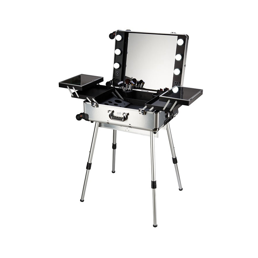 Maletín de maquillaje con luz silver