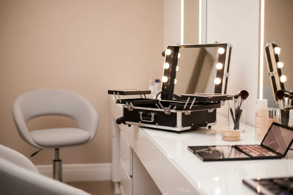 Maletín de maquillaje con luz silver Industrias Oriol