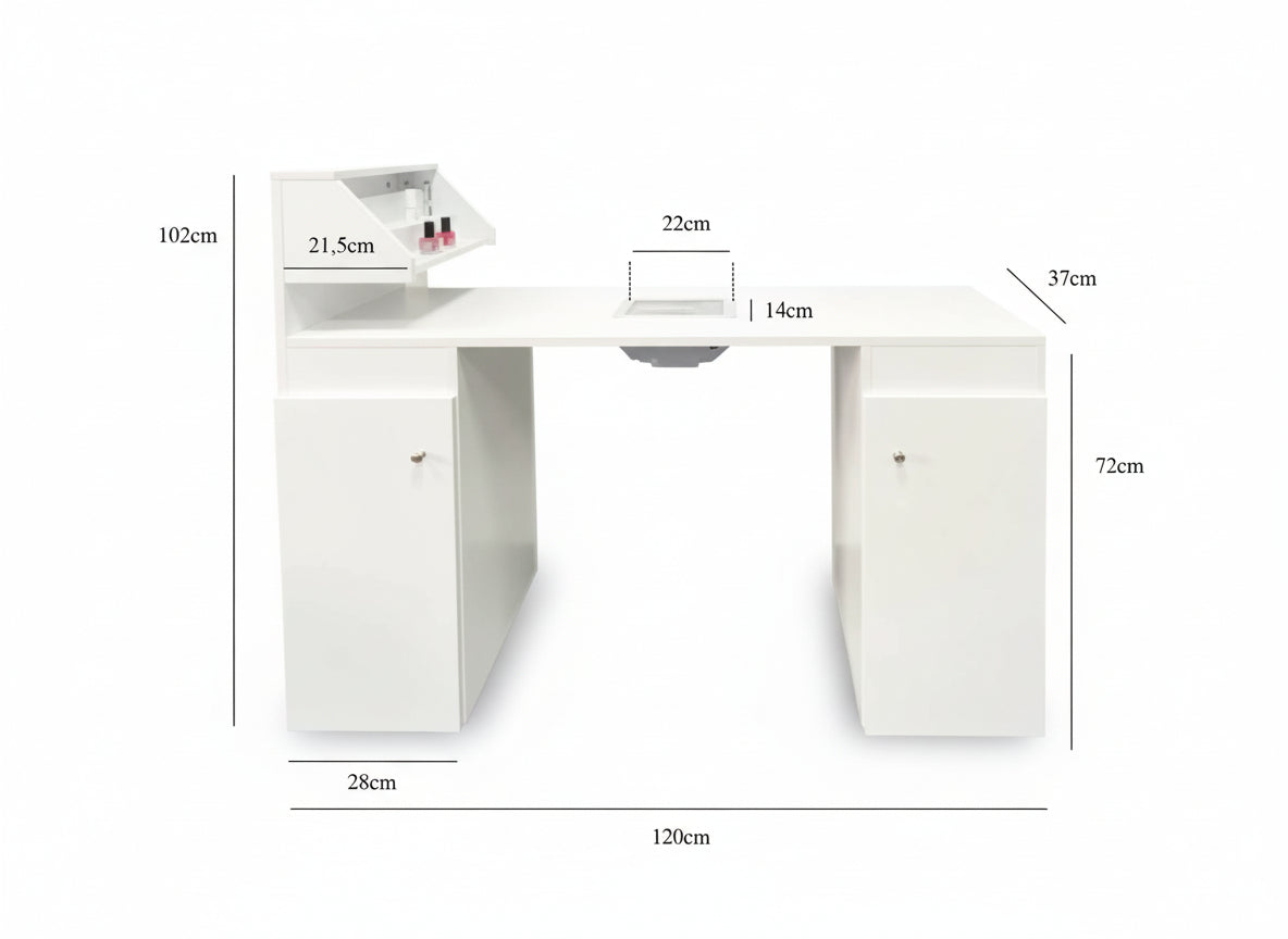 Mesa Manicura con aspirador Angela