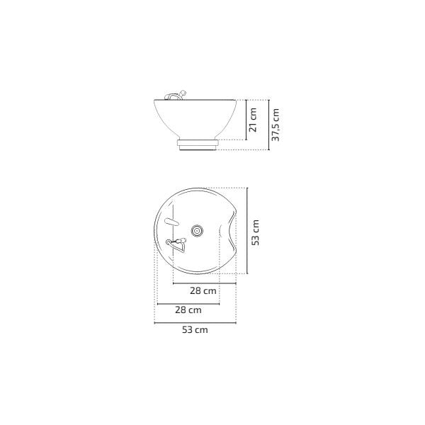 GB03 Ciotola per shampoo in ceramica