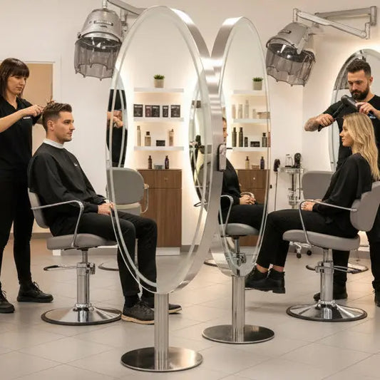 El más funcional tocador doble de peluquería con luz led