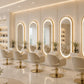 espejo dorado para peluqueria loop de Grupo Belleza