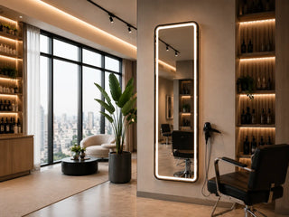 espejo rectangular con luz led
