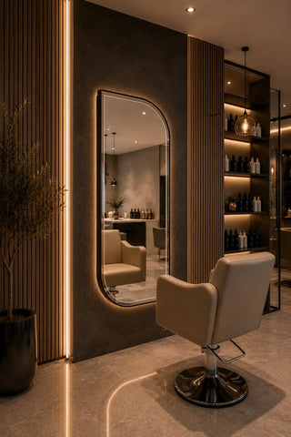 Espejo de peluqueria con luz led
