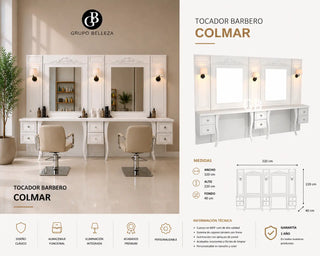 tocador blanco de peluqueria