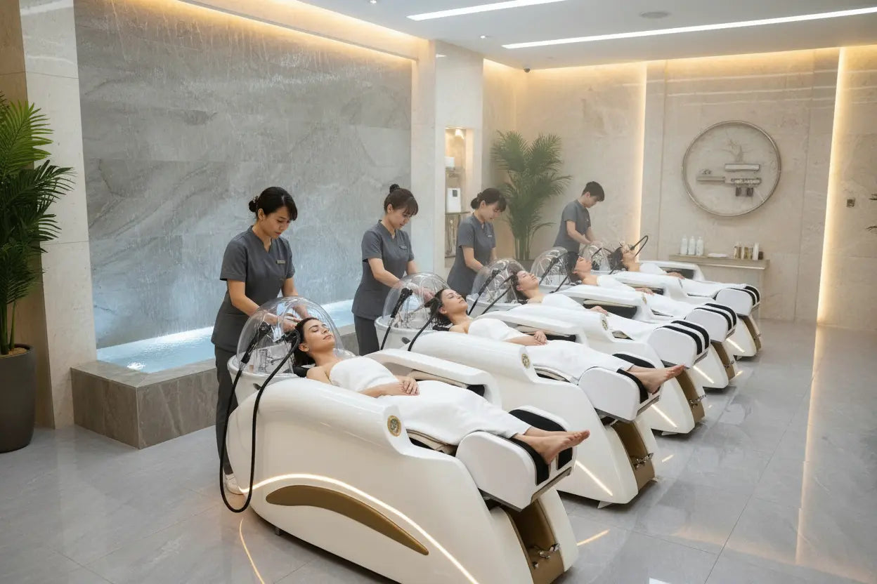 Lavacabezas masaje Spa Aqualux Grupo Belleza