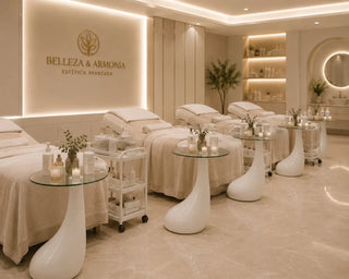 Mesa baja de cristal grupo belleza