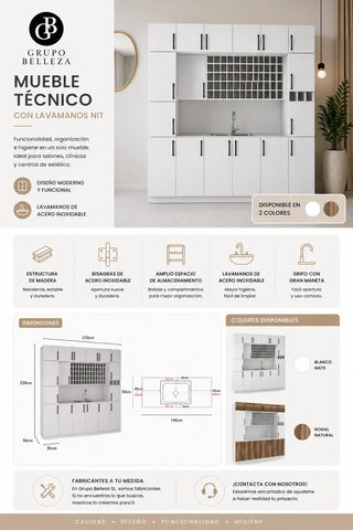 Mueble tecnico con lavamanos Nit
