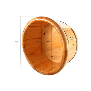 Pediluvio madera con bolsas 100ud