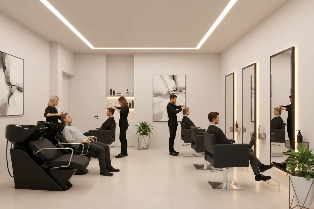 Decoracion de una peluqueria moderna