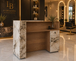 Mostrador para recepción de Grupo Belleza
