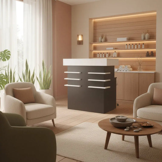 Pequeño mostrador para recepción