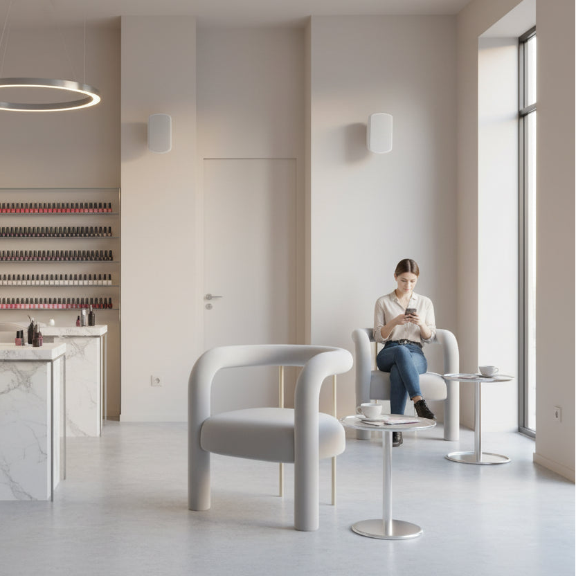 Silla de espera Velvet Geraldine Grupo Belleza