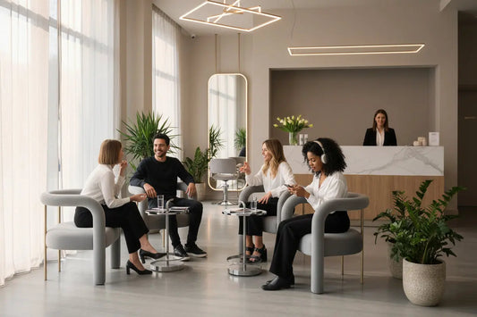 Silla de espera Velvet Geraldine Grupo Belleza