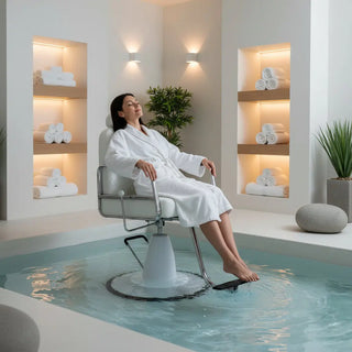 silla reclinable con cabezal