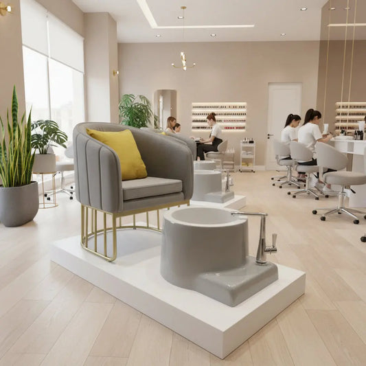 silla con bañera de pedicura