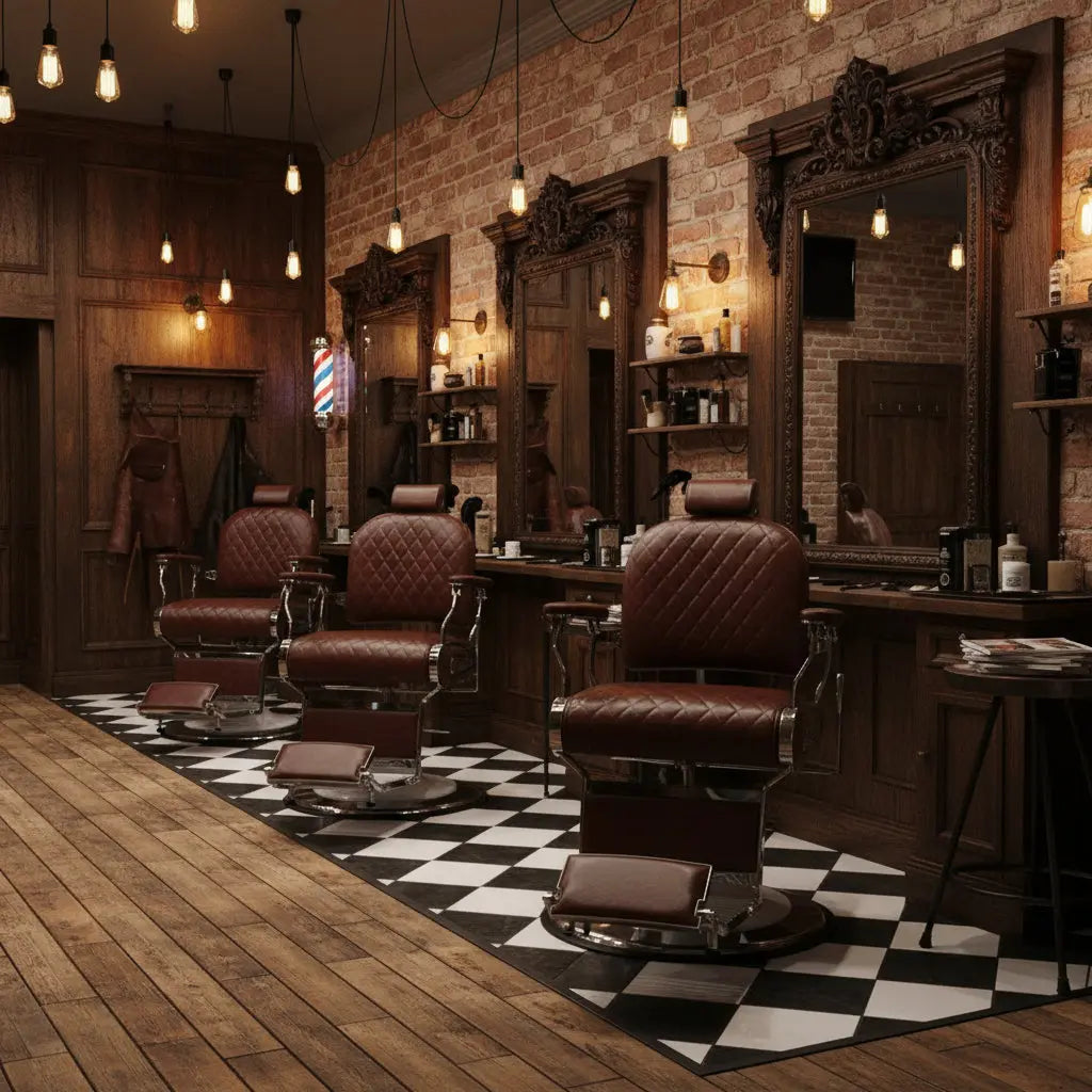 sillon de barberia vintage