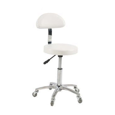 Taburete confortable y funcional, especial para pedicura, con ruedas y respaldo para tu mejor comodidad