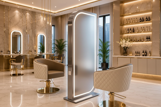 Espejo doble de peluqueria con led