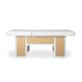 Camilla para centro de spa en madera de color beige Indus