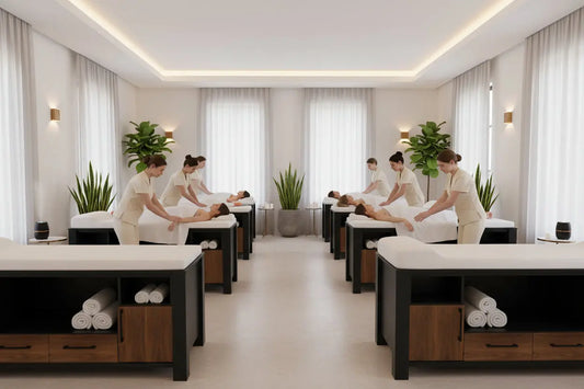 Camilla madera Spa Cala - Grupo Belleza