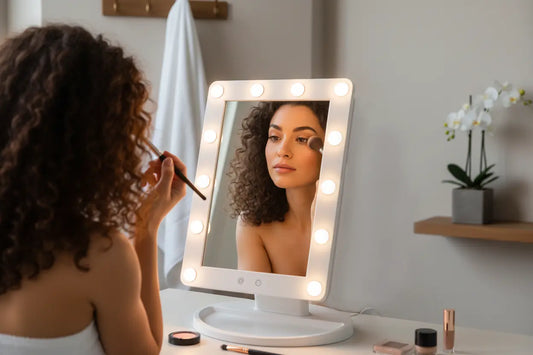 espejo de maquillaje con led