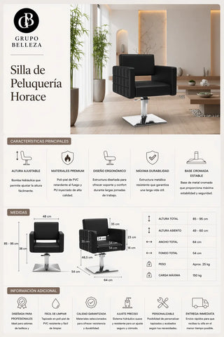silla de peluquerías características