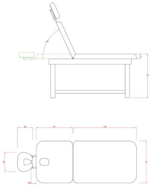 Camilla madera (2 cuerpos) ROMBO – S001