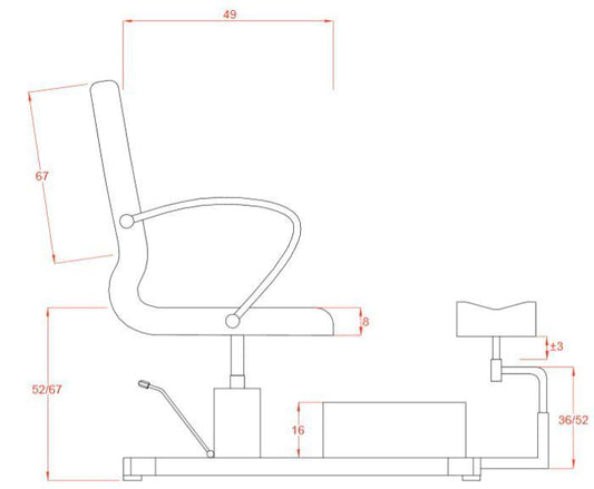 Sillon Pedicura con bañera Padua