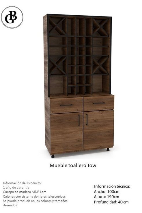 Mueble toallero tintes Tow