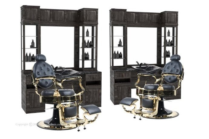 Barber Shop Furniture Jasper Gold Set