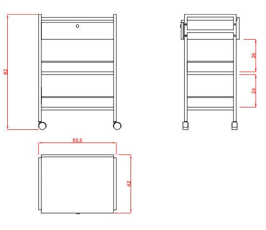 Carrito con cajón EASY – 1019A