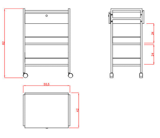 Carrito con cajón EASY – 1019A