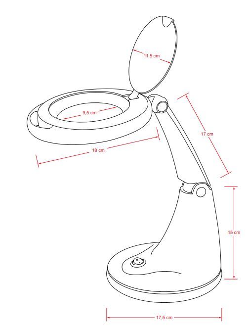 Lupa LED SCALE de sobremesa – L001