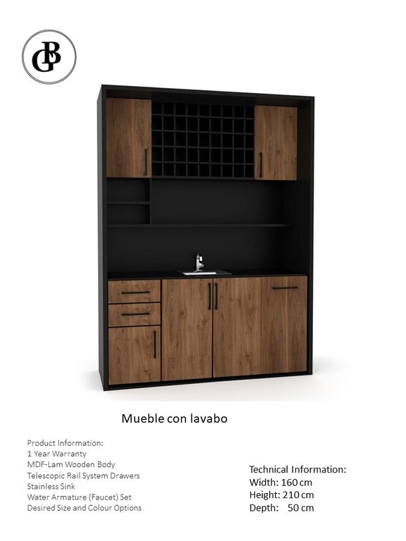 Mueble tecnico con lavamanos Pur