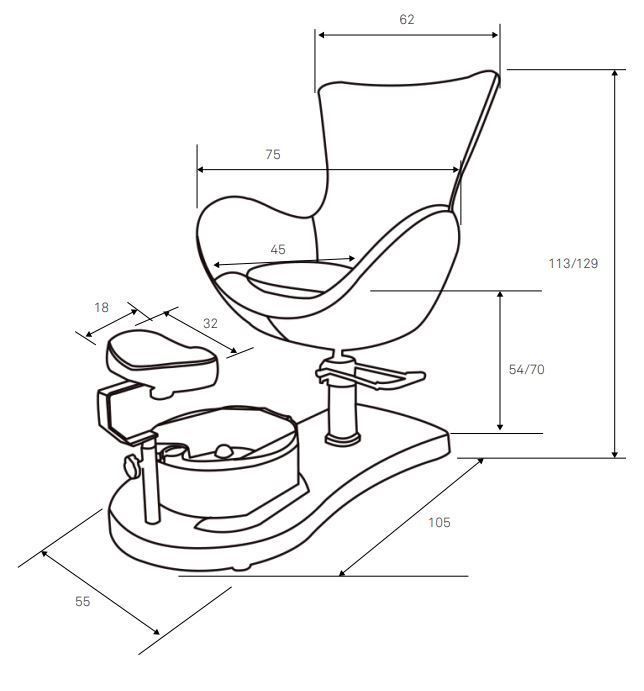 Sillon Pedicura con bañera Crem Weelko