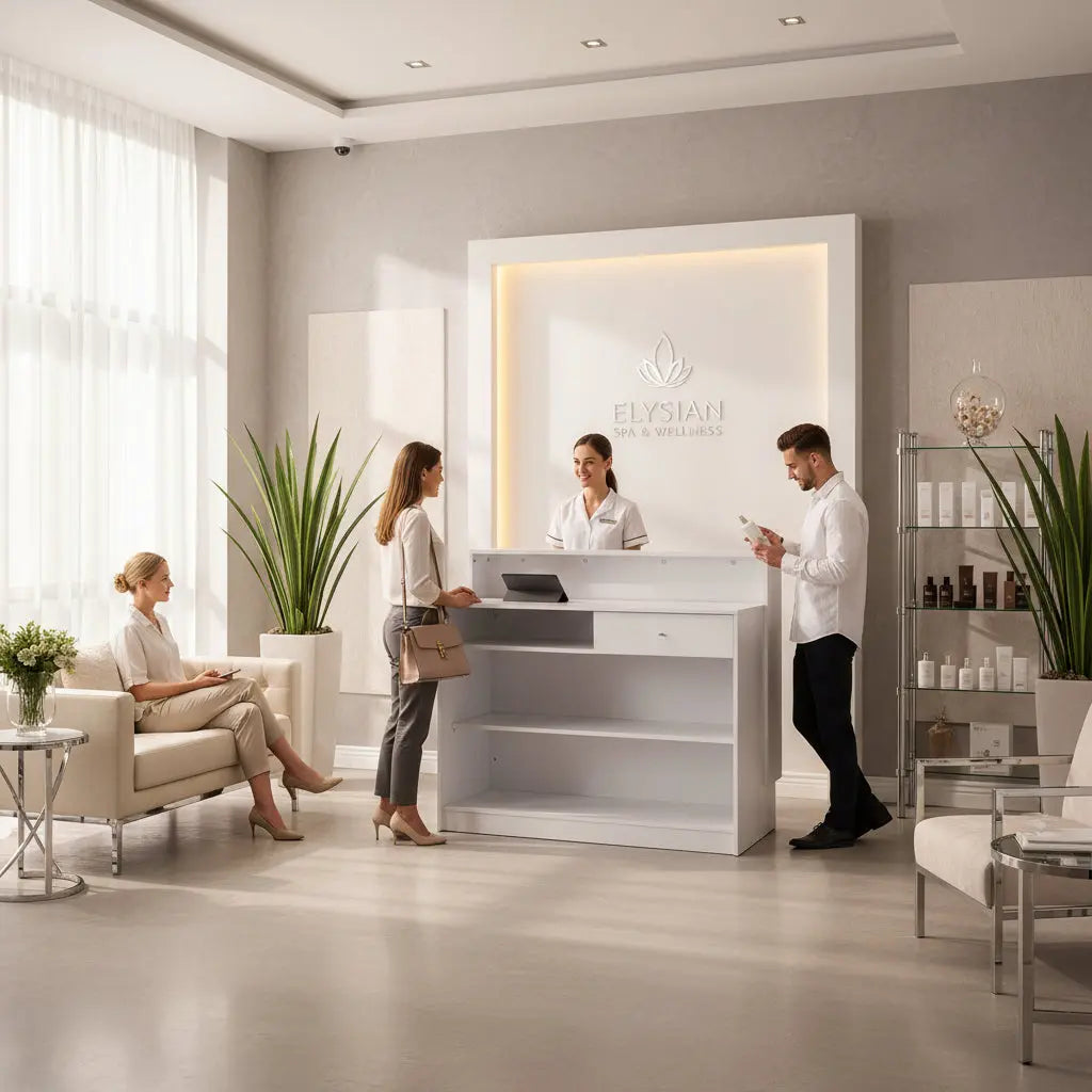 Parte trasera de mostrador vintage