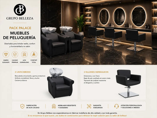 conjunto de muebles de peluqueria palace