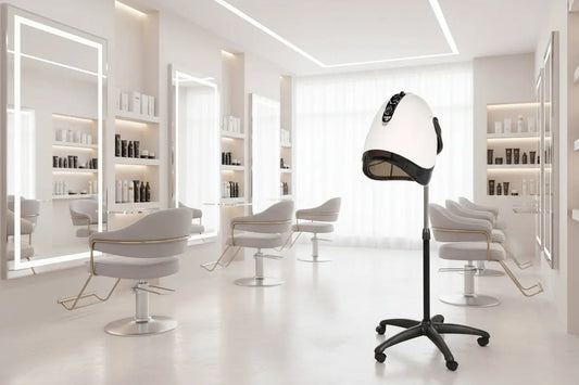 Secador de casco de pie 3V Ionic White